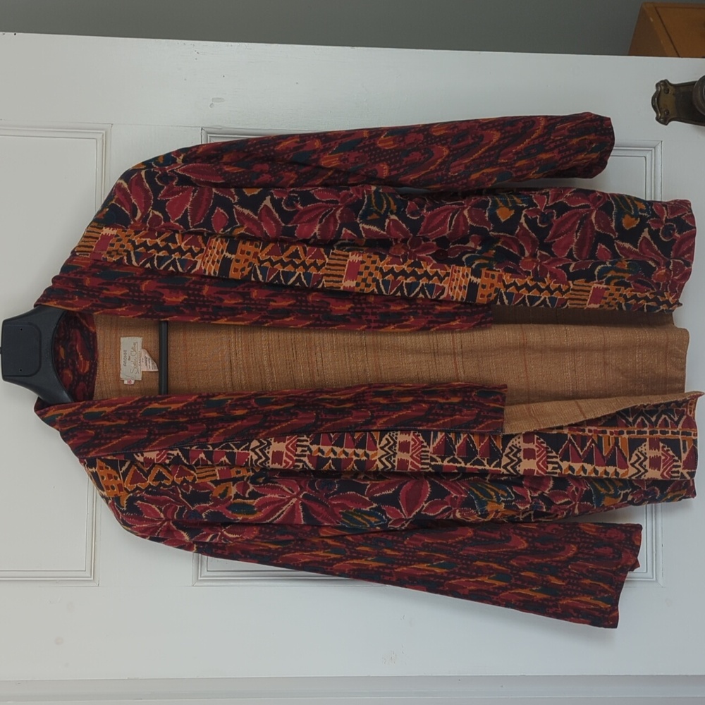Vintage Incredible “Anokhi” Indian Block Print Sarah Clothes Oversized Blazer